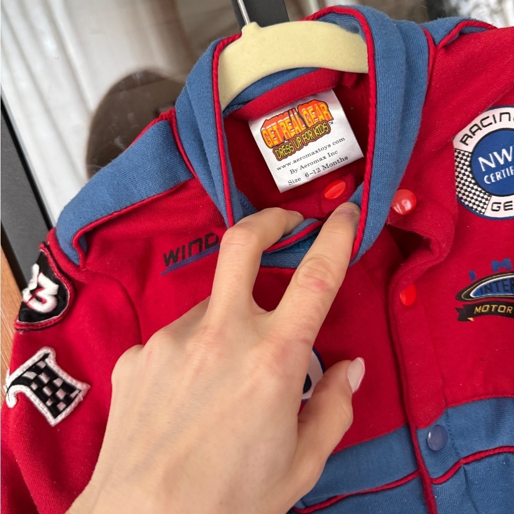 Vintage Race Car Driver nascar coverall jumpsuit baby boy route 66 patches 23 - Picture 3 of 11